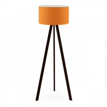 Rosling Mdf/текстил/Pvc подова лампа в черен/оранжев цвят 38x21x140см.