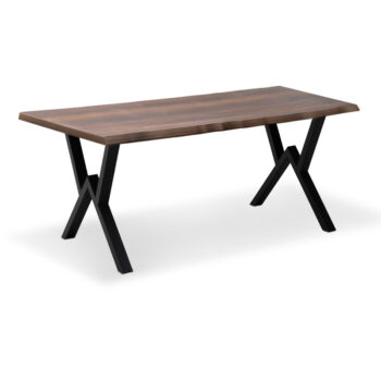 Маса Walter Mdf/металик в цвят орех 140x80x75см.