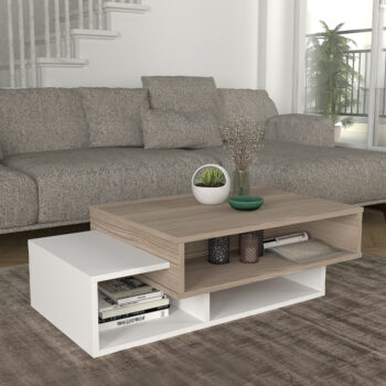 Меламиново кафе маса Tab в бяло - кордоба цвят 105x60x32см.