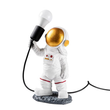 Полиестерна настолна лампа Astronaut в бял цвят 20x15x32см.